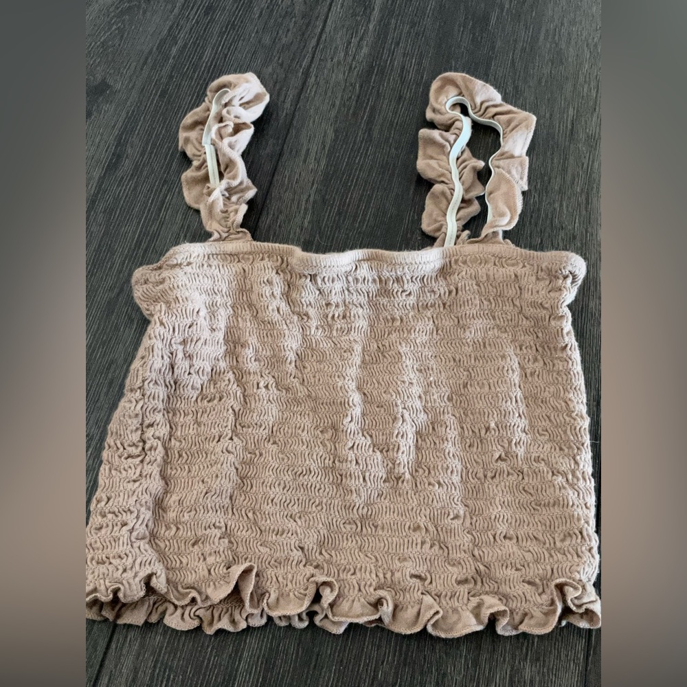 Cropped Ruffle Tank